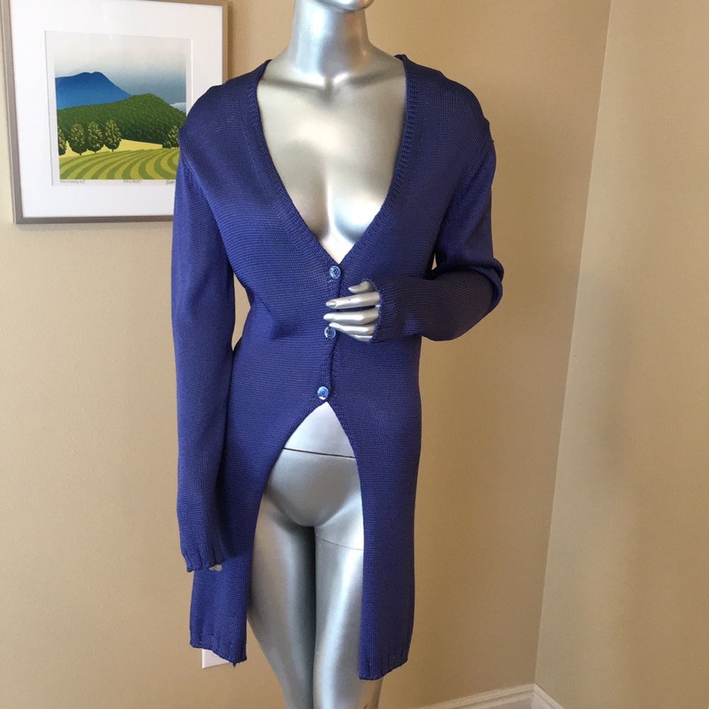 YSL | Vintage Periwinkle Cardigan Sweater